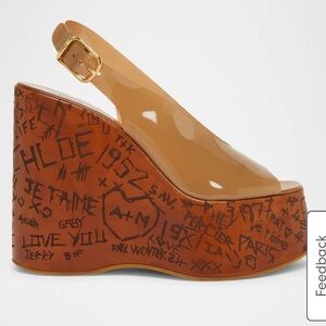 Chloe Tan Jelly Maxime Wedge Sandals 37